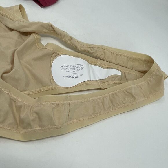 EVERYDAY Stitch Fix Thongs Womens 3X Made in Italy NEW Cotton Beige Red Lot of 8 - Picture 7 of 14